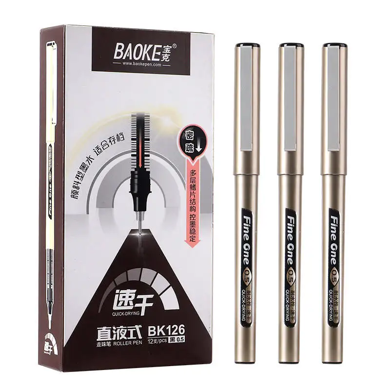 Student Stationery Office Supplies Straight Liquid 0.5mm Business Signature Pen Gel Pen