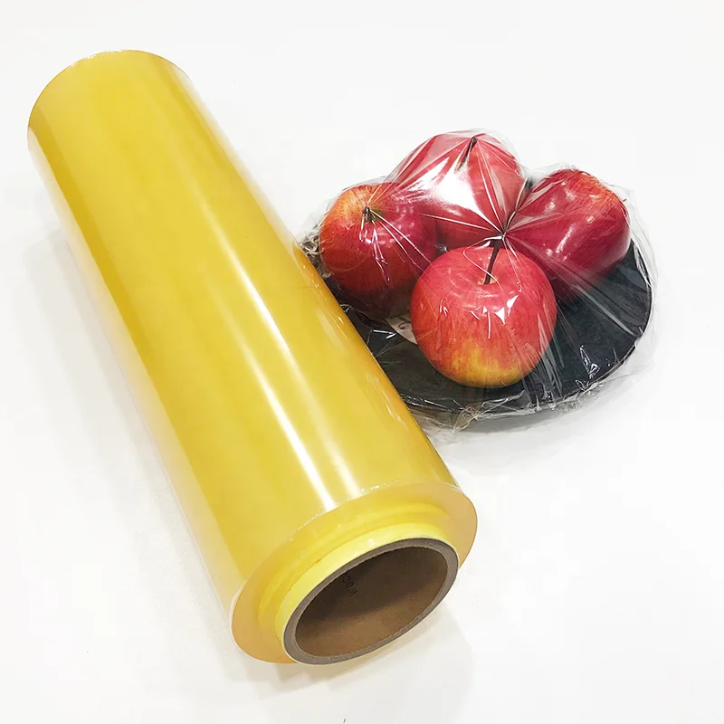 
China factory clear food packing film food grade PVC cling film plastic wrap 