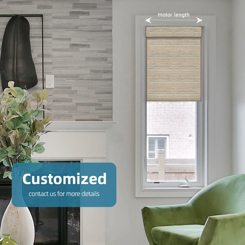 Deyi умные электрические детские домашние животные безопасные моторизованные натуральные тканые деревянные kenaf римские жалюзи умные шторы