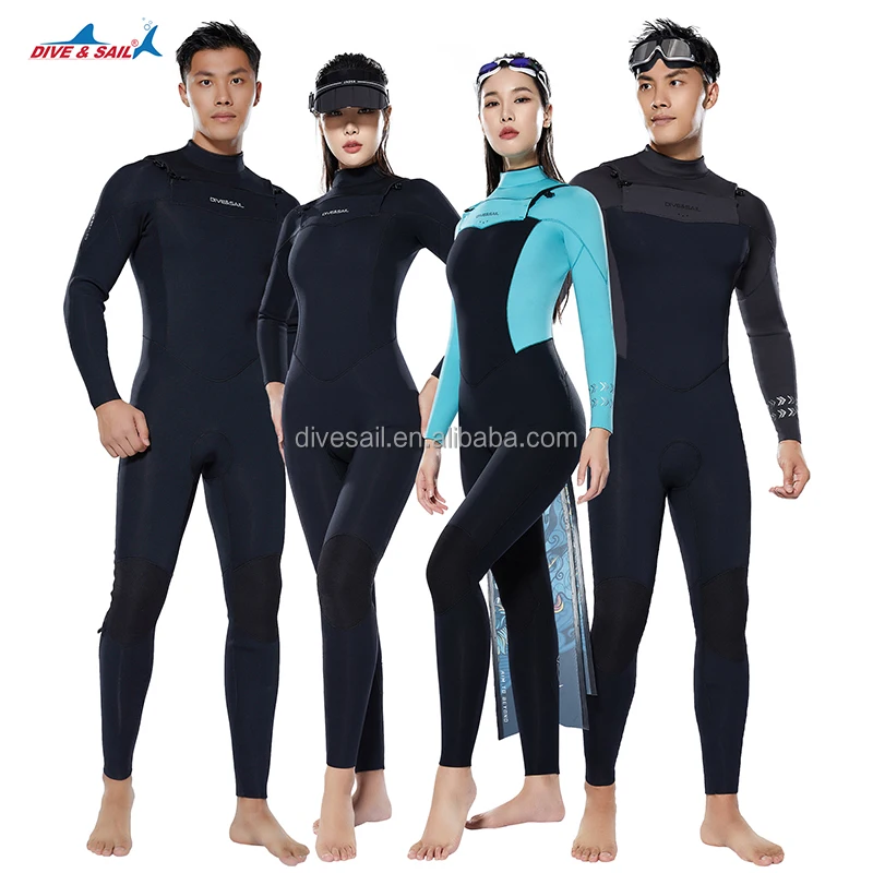 DIVE&SAIL 3/2mm yamamoto one-piece backzip super stretchy color combination women man freediving surfing wetsuit