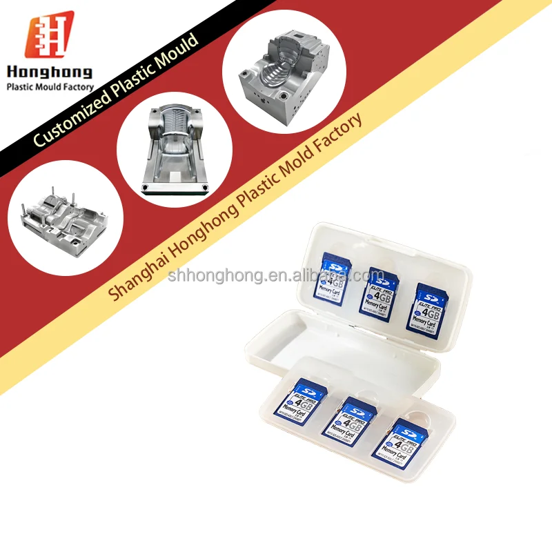 Хит продаж новый пользовательский чехол для Micro SD TF SIM-карты тонкий металлический портативный EVA лоток пластиковый PP мульти-коробка карт памяти украшение