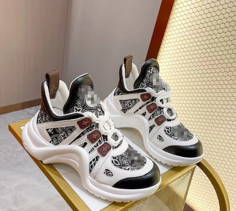 Top quality leather luxury brand shoes fashion designer ladies sports casual shoes