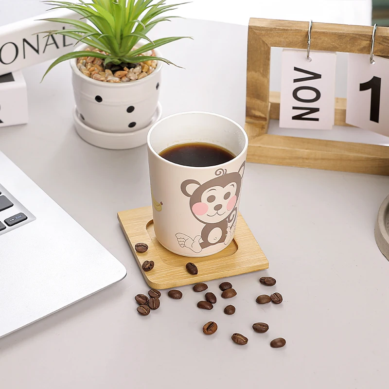 PLA Recycled Material Coffee Cup Reusable Drinking Mug Sublimation Mugs Cute Pattern Kids Tea Cups