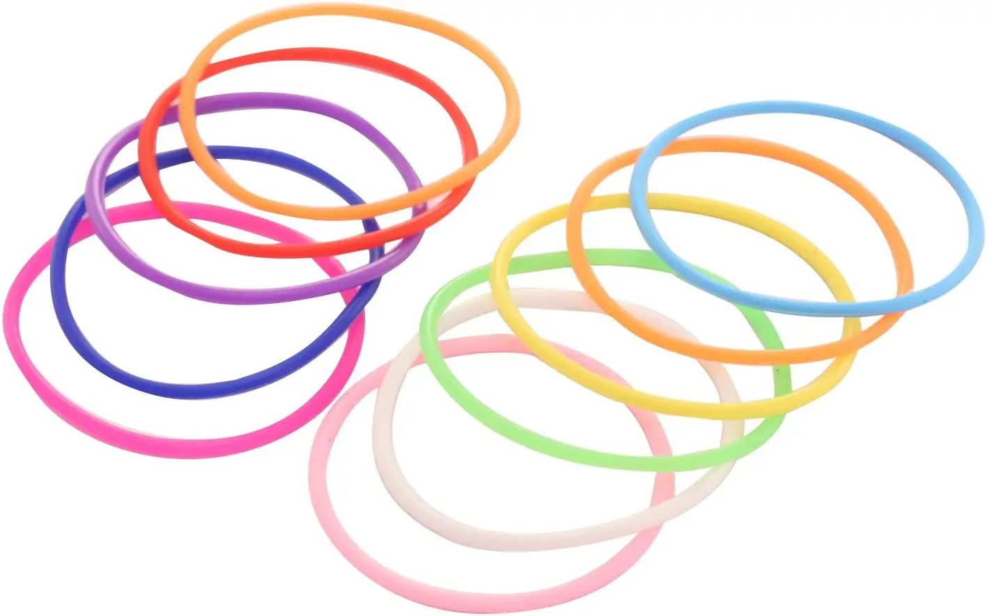 Multi Color Silicone Jelly Bracelets Hair Ties for Girls Women