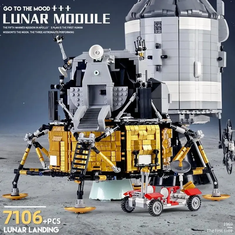 Mould King 21006 Big Building Block Toys Sets Apollo 11Q Star Space For Kids Educational DIY Model Bricks Toys
