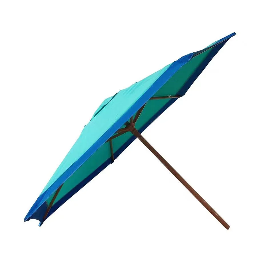 Hot Sale 2.2 Meters Outdoor Beach Umbrella Rainy and Sunny Hand Pushed Windproof Sunshade for Travel Fabric Material