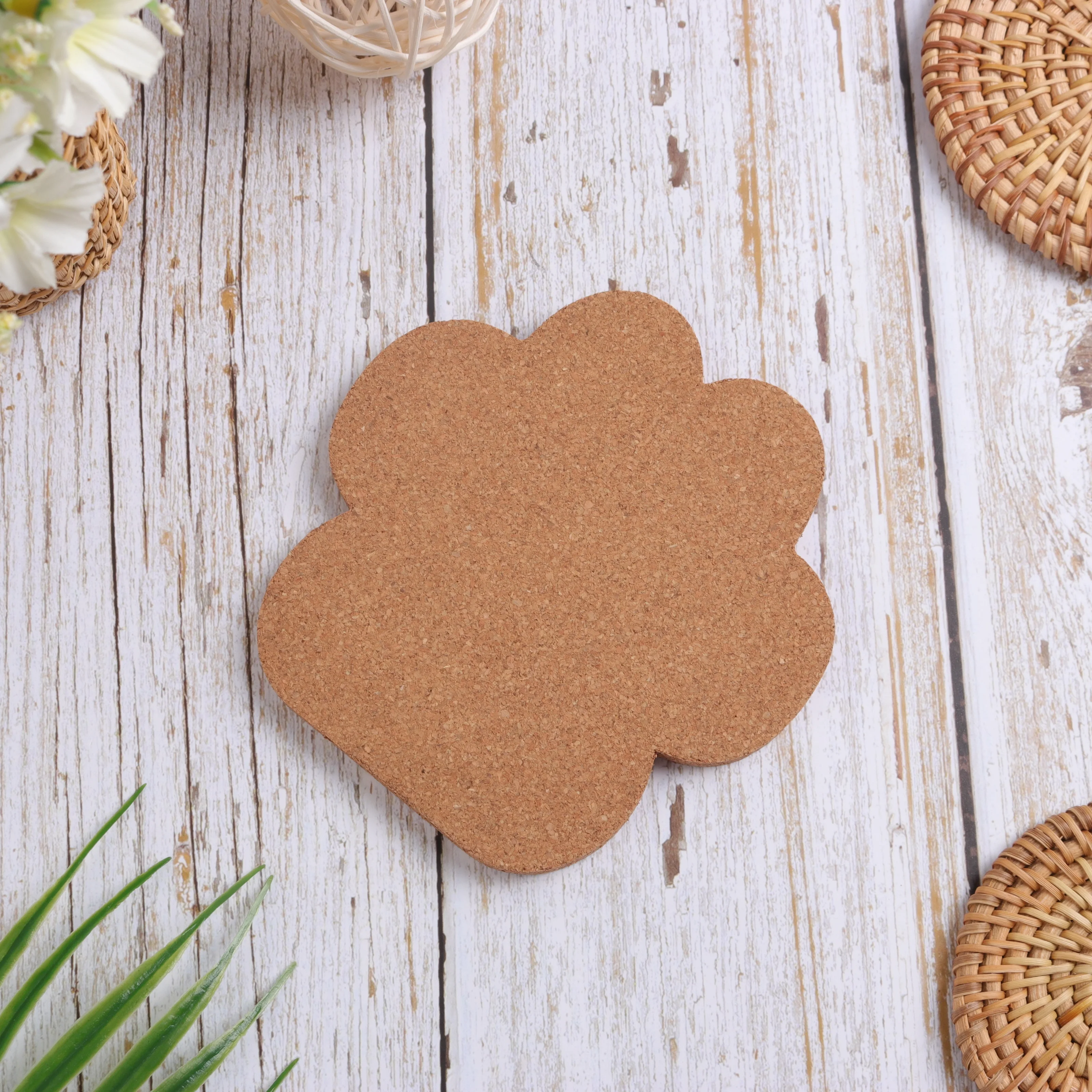 New design tree shape wood cup mat table coaster cork coasters for drinks