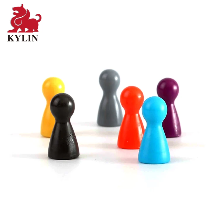 
Custom Colorful Wooden Board Game Pieces and Plastic Pawns 