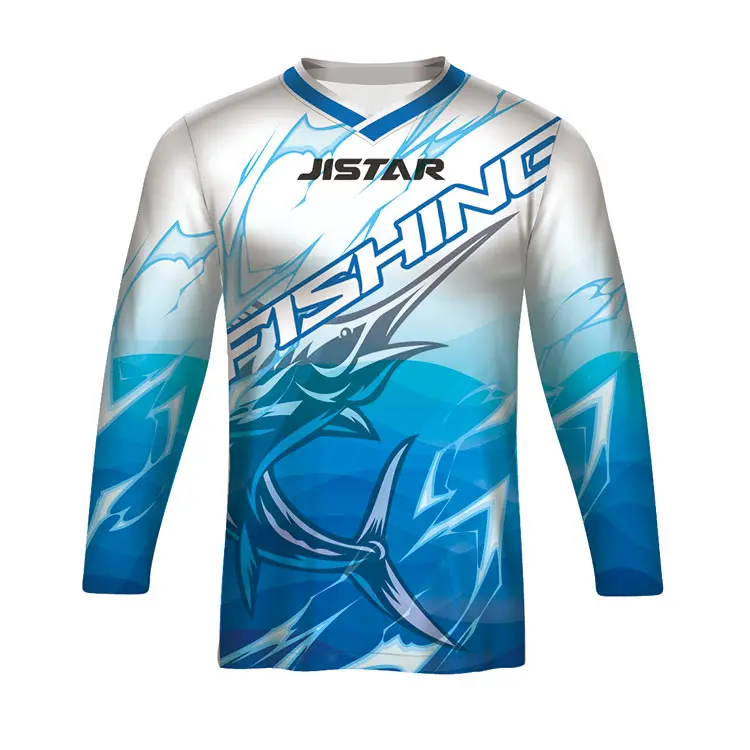Wholesale Custom High Quality Men Fishing Clothes 100% Polyester Quick Dry Breathable Fishing Long Sleeve Shirts
