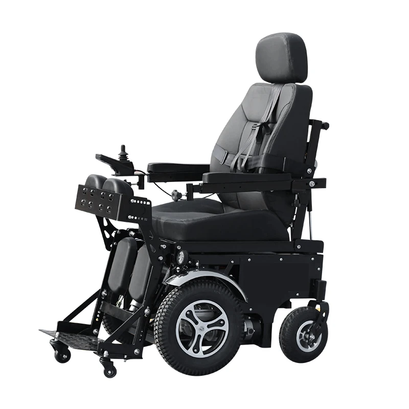 BEIZ Medical Recovery Training Electric Standing Power Wheelchair With Sitting Standing Lying 3 Modes Support Remote Control