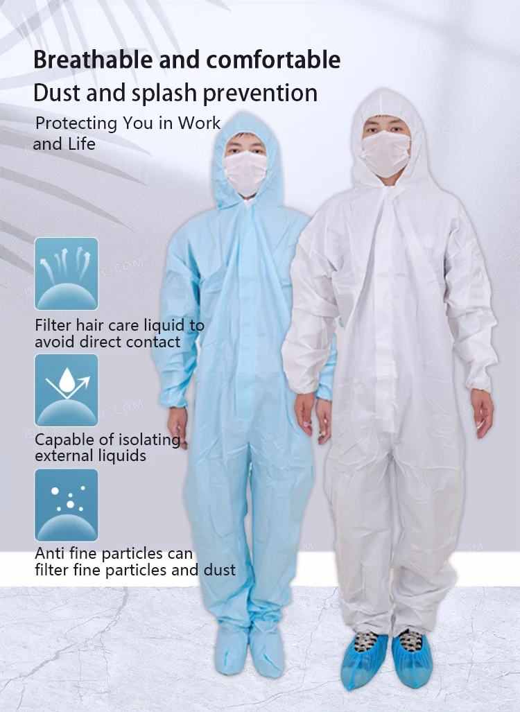 Factory price wholesale yellow disposable microporus nonwoven coverall protective clothing