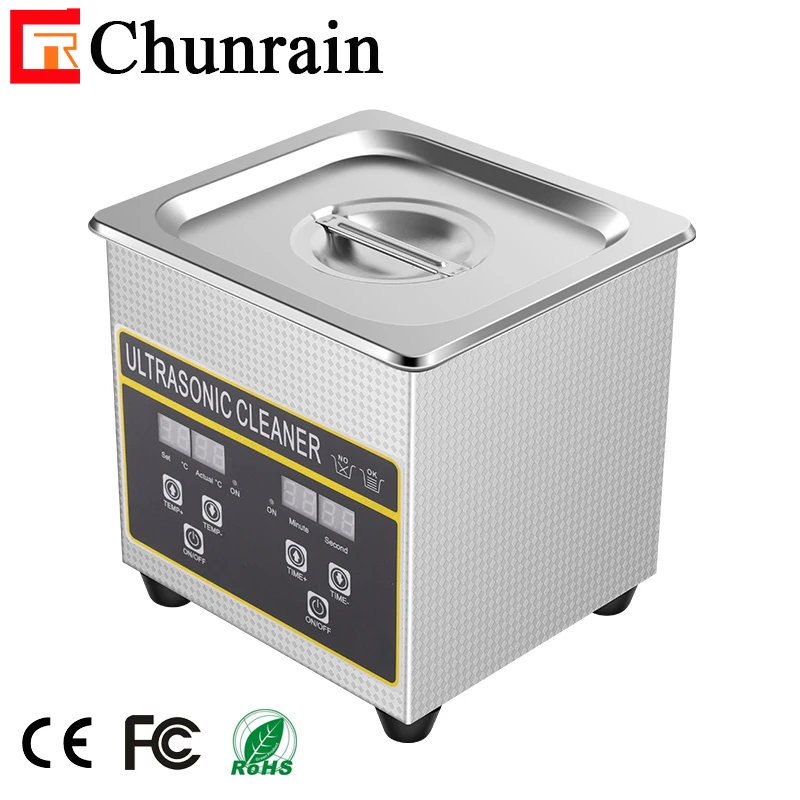 Small Digital ultrasonic cleaner jewelry denture nozzle CR-009 60W 1.3L