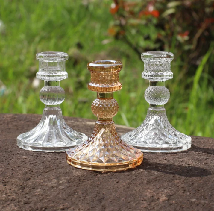 Candle Cylinder Christmas Decorative Luxury Pillar Lanterns And Candle Jars Weddings Crystal Glass Other Candle Holder