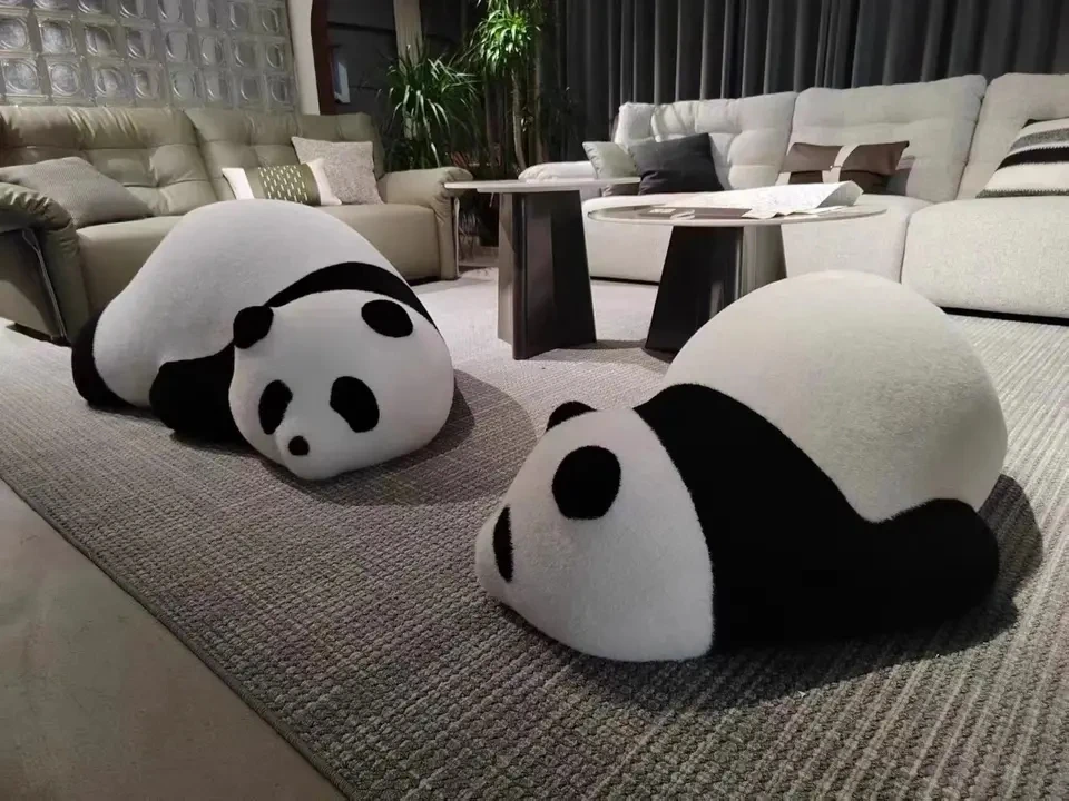 Panda sofa Home Furniture Leisure Comfortable Fabric Floor Lazy Living Room Adult Kids Sitting Rest Sofa Polar Bear Sofa