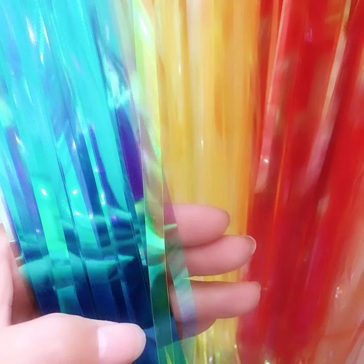 1*2m foil fringe curtain streamer Rainbow dazzling rain silk wedding party decoration photo background wall curtain Decoration