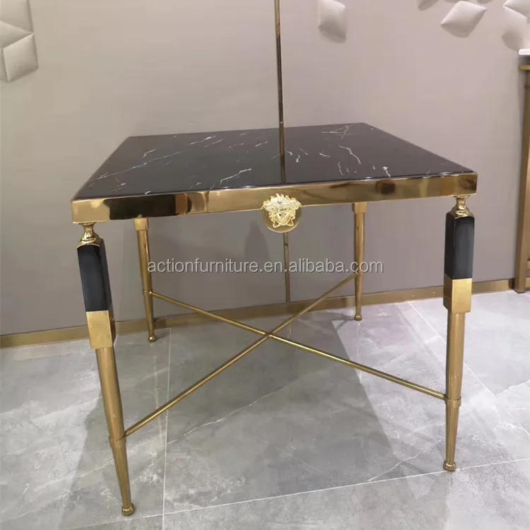 Living Room Furniture Stainless Steel Small Coffee Table China Style Tea Table For Home Hotel End Table