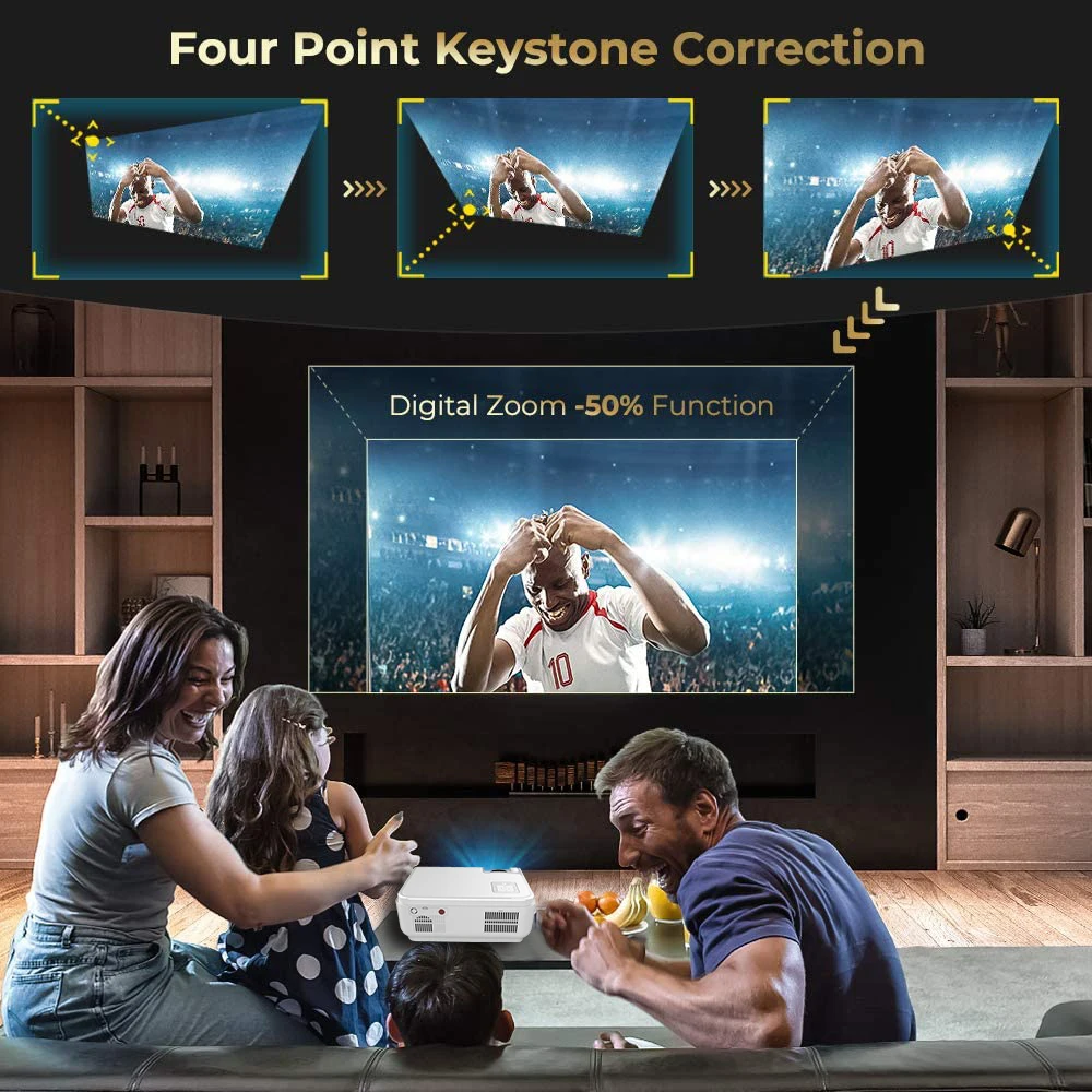 [2022 New 8500 Lumens 1080P Projector] Amazon Hot Factory OEM ODM 1080P Full HD 4K LED LCD Home Theater Projector