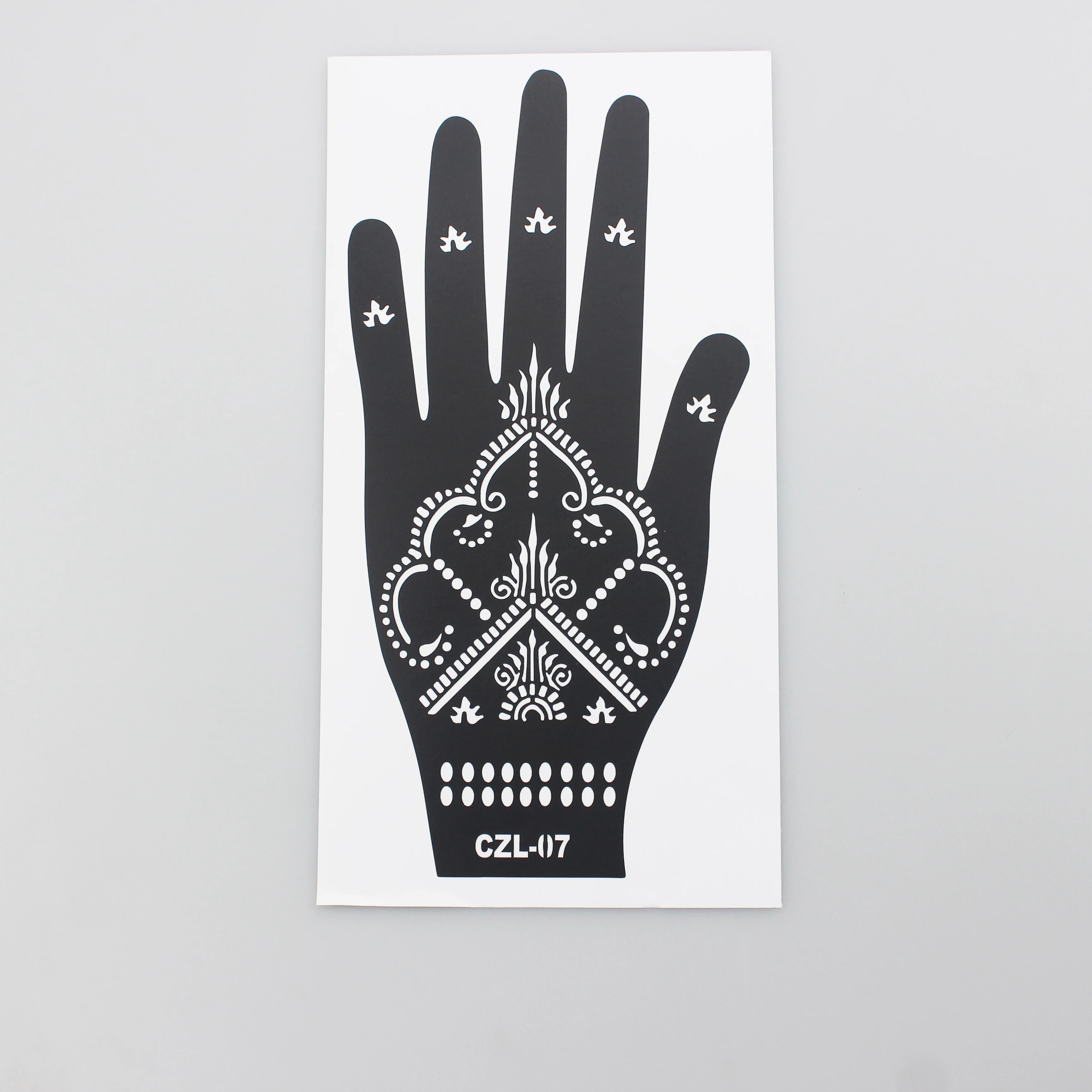 Wholesale Reusable Mylar Henna Finger Paint Stencil For Body Art