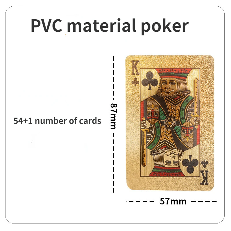 Playing card creative thickening high-grade gold durable PVC waterproof party game card ordinary playing card local tyrant gold