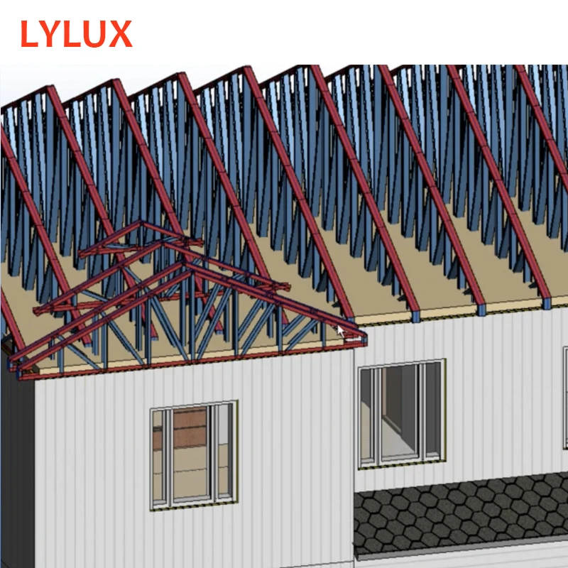 Prefabricated villa apartment prefab roof trusses panel designed