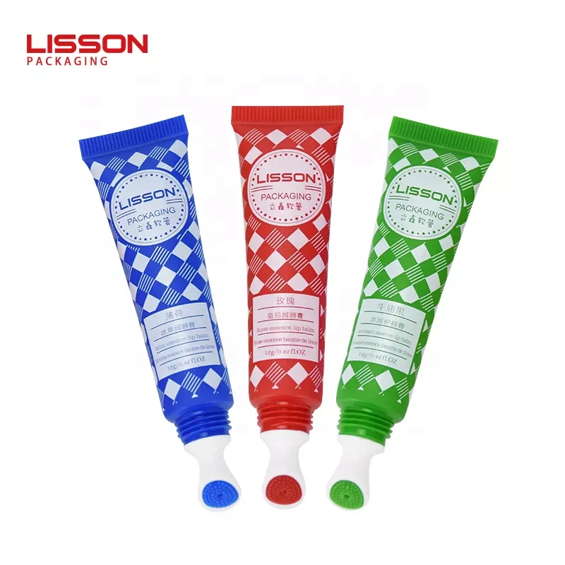 Custom Luxury Cheap Personalized Private Label Lip Crown Lip Gloss Tube with silica gel brush Packaging