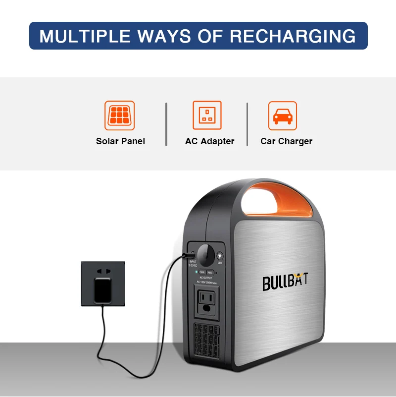 Bullbat top Portable Power Station 350W Emergency Solar Generator power station
