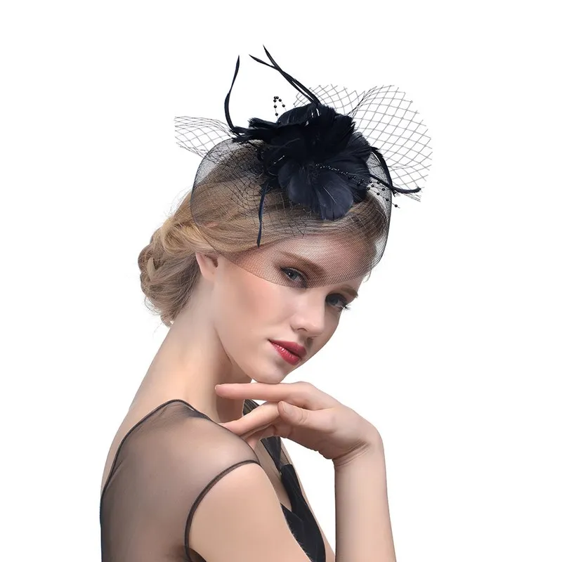 Best Quality  Ladies Flower Top Hat Party Fascinator hats for women tea party teal