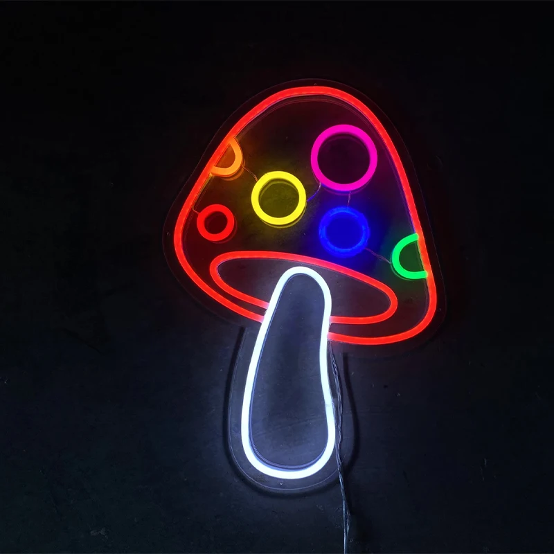 Shanghai Liyu-12V-DevSign многоцветный неоновый знак в виде грибов для декора магазина