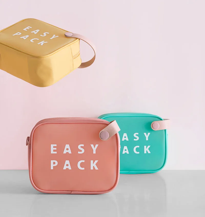 Waterproof 100% Recycling eco-friendly EVA Makeup Bag REACH Standard Portable Toilet Bag TPU Travel Cosmetic Bag for Summer