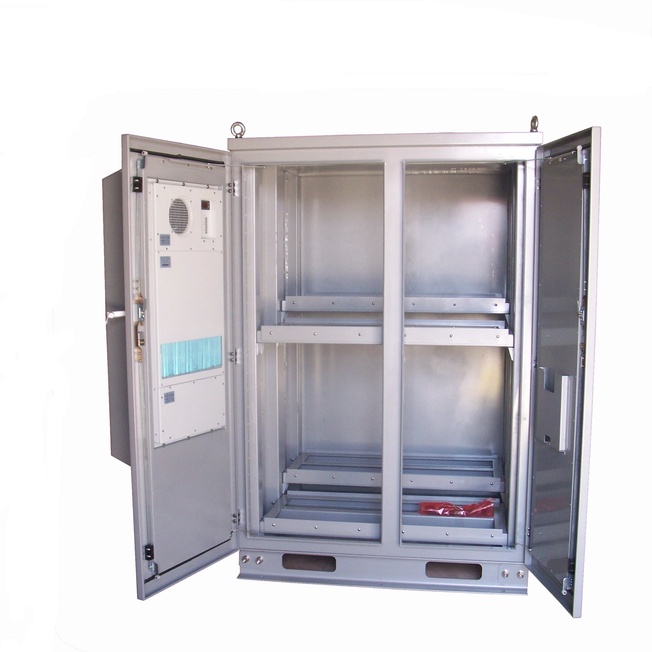 Outdoor battery cabinet 4 battery rack waterproof enclosure with heat exchanger SK-419