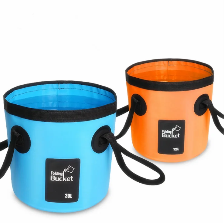 Outdoor Folding Fishing Bucket Portable Car Wash Beach Toy Bucket Travel Camping Bucket