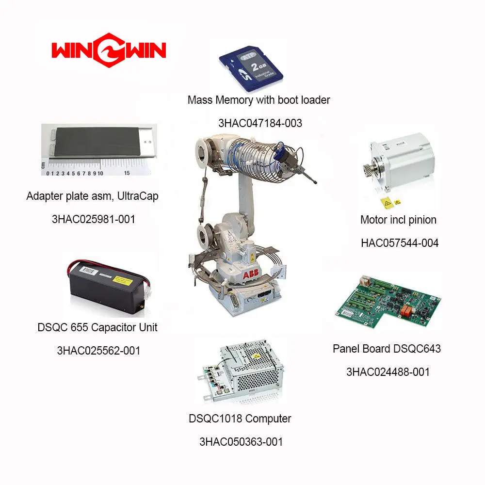 ABB Robot Spare Part Motor With Pinion Axis 2 3HAC021350-001 ABB Robot Arm