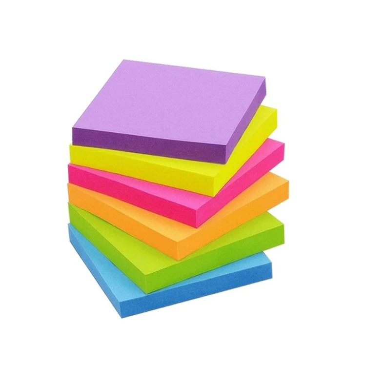 Custom Shape 3D Paper Memo Pad Round  color notepad Logo Sticky Notes
