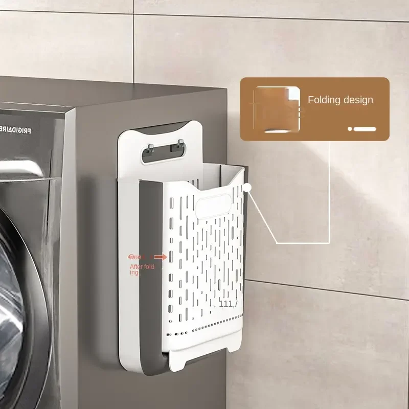 2024 Original Practical Plastic Storage Basket for Dirty Clothing Collapsible Plastic Laundry Basket Organizer