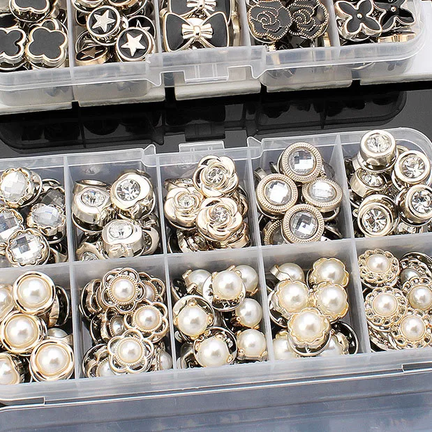 Anti-glare Shirt Brooch Button No Seam Hidden Natural Black White Pearl Button