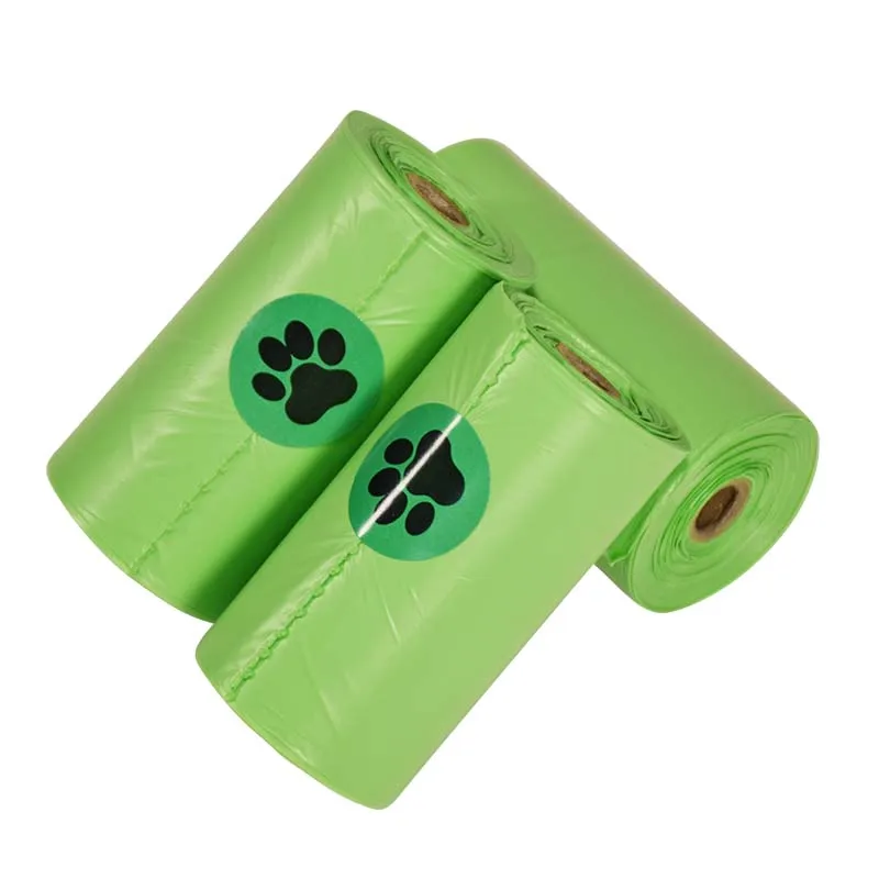 Eco packing Friendly Plastic biobag Customizable cornstarch dog waste bag Biodegradable dog trash Bag