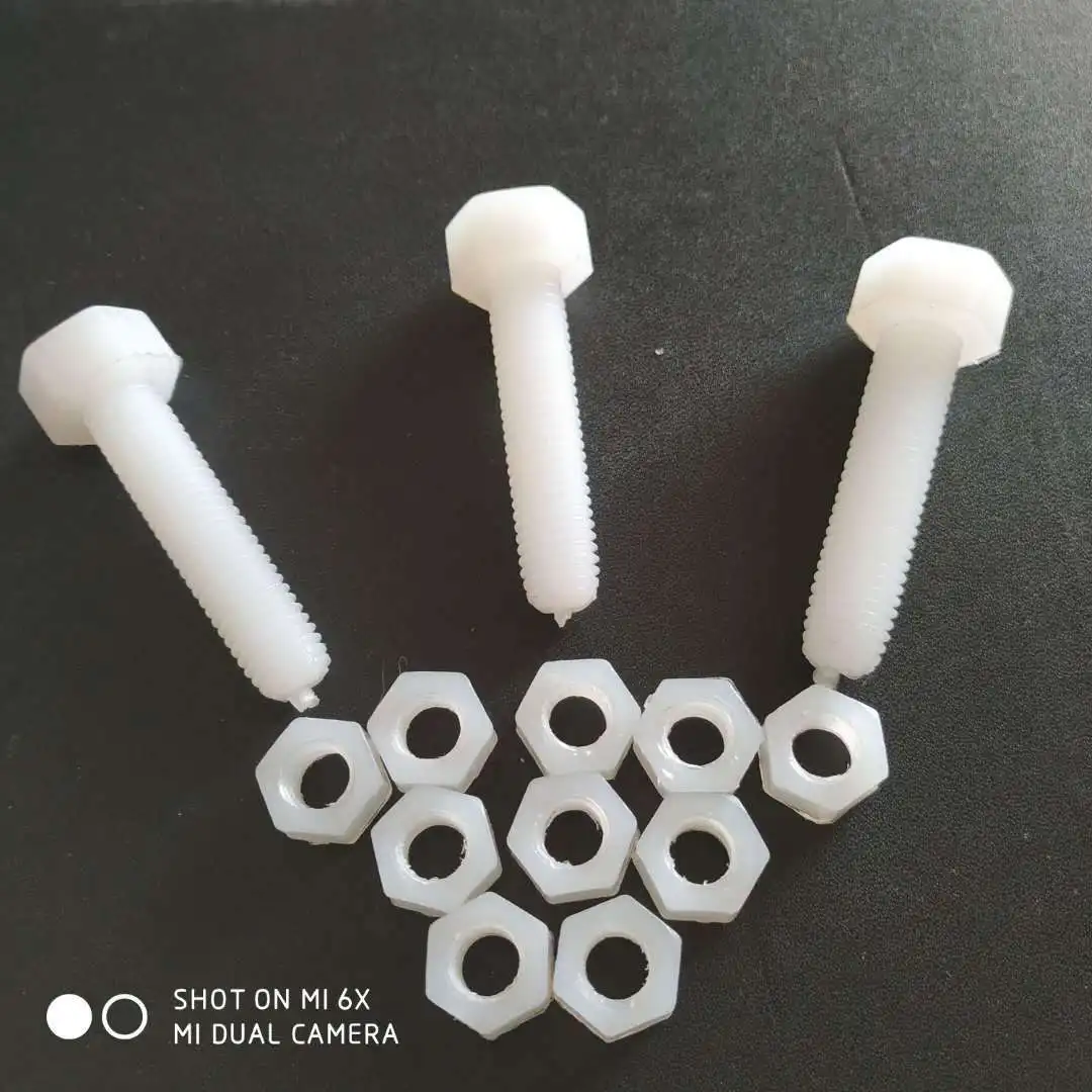 High Quality Plastic Hex Head Nylon Bolt And Nut