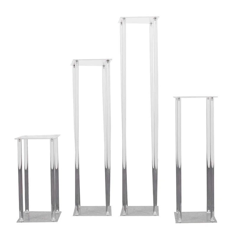 Customizable acrylic center pieces for wedding table ornaments., wedding modern vintage floral pillars, wedding table ornaments.