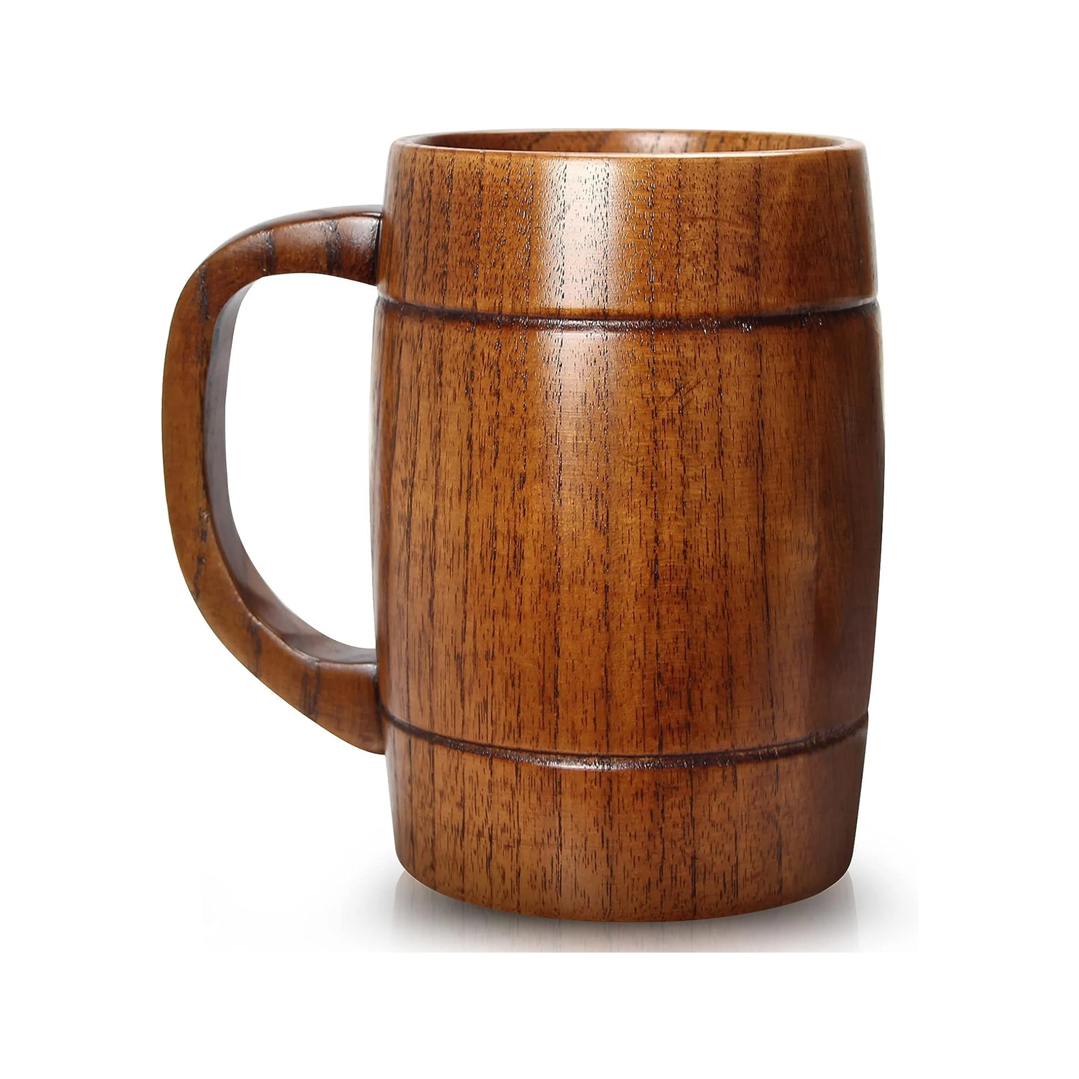Large Wooden Tea Cup Wood Drinking Cup Wooden Tankard Beer Stein Barrel Mug Men Women Coffee Mug Gift Handmade Viking Mug