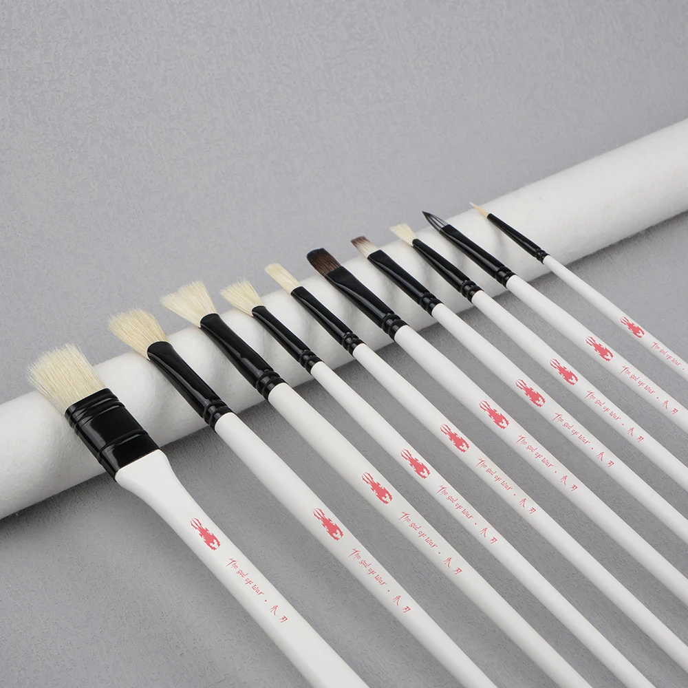 Premium brush set for acrylic oil watercolor face painting Custom Logo paint brush Professional brush set for acrylic watercolor