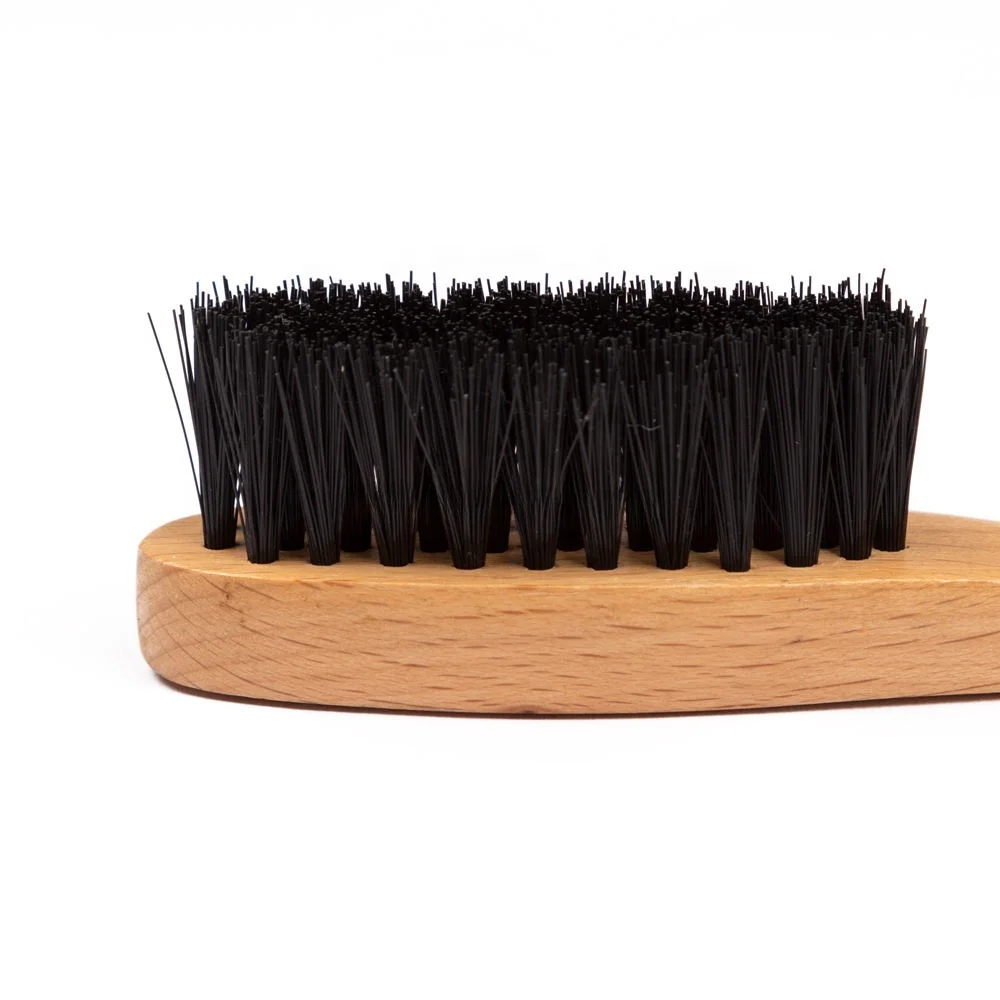 High Quality Premium Beard Brush with Natural Wooden Handle and High-Grade Black Boar Bristles
