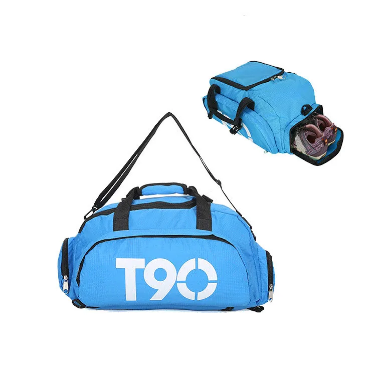 T90 large capacity outdoor sports fitness bag handbag mountaineering luggage bag custom custom logo gym bag