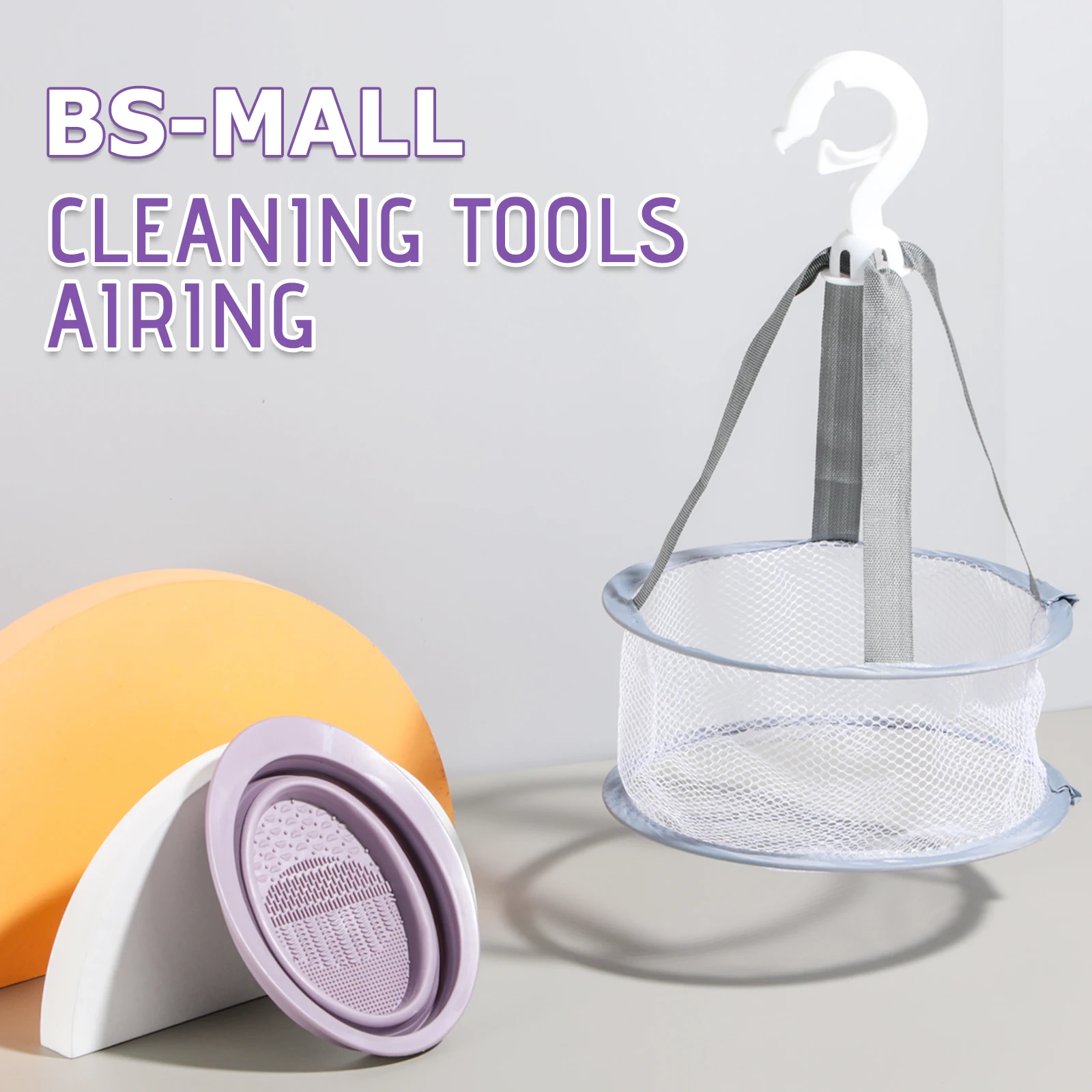 Wholesale Makeup Brush Cleaning Drying Tools Foldable Silicone Makeup Brush Cleaning Pad Makeup Brushes Hanging Drying Net