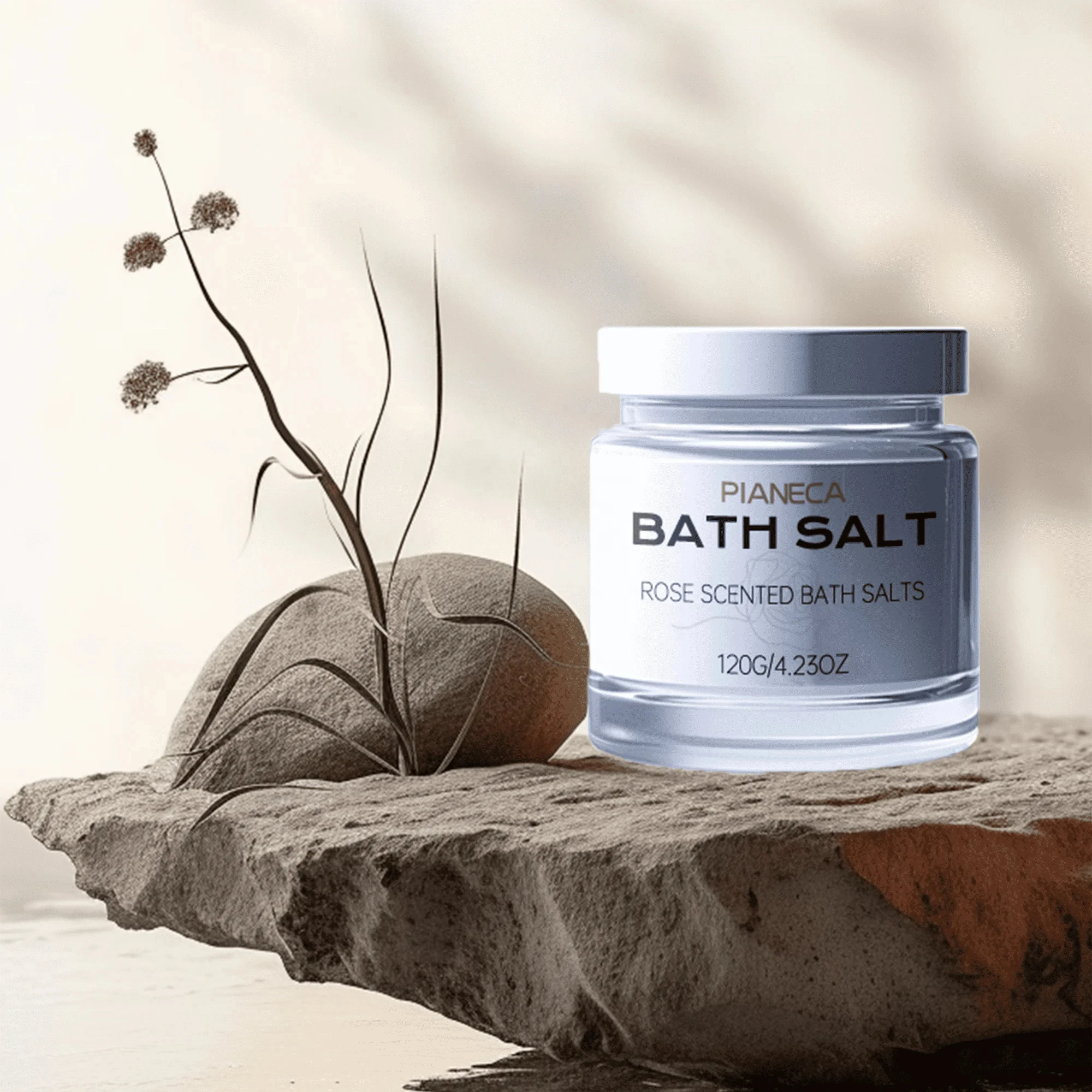Custom logo Bath Salts Bath Soaking Natural Spa Himalayan Salt Flowers scent Luxury Crystal Salt