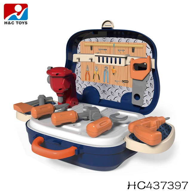 Educational toy kids pretend play suitcase plastic tool kit toys HC473495