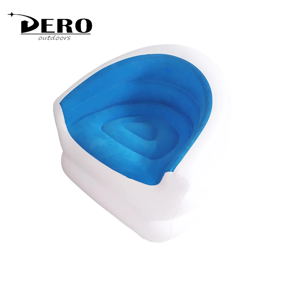 
Bean Shape PVC Inflatable Portable Pouf Chair with Backrest Chair Adult Foldable Inflatable Chair Sofa for Home and outdoor 