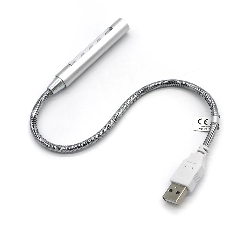 Mini USB Night Light Metal Flexible LED Lamp for Laptop Computer Promotional USB Gadget for Reading