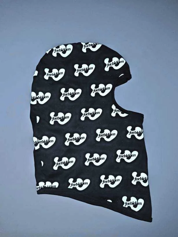 custom full over reflective logo ski mask full face black custom designed balaclava