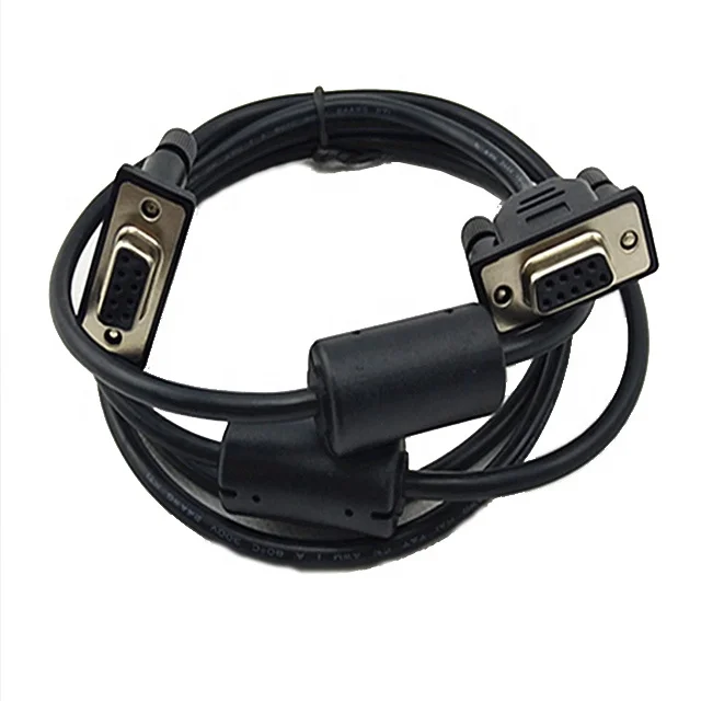 D-SUB 9P Signal  cable with ferrite choke for printer computer cable