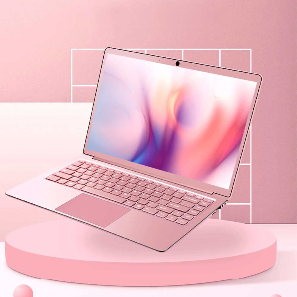 Wholesale 14 inch Cheap Pink Laptop DDR4 Ram 8GB SSD 256G Notebook Computer for Home&Office